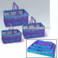Nice Handle Plastic Supermarket Foldable Basket